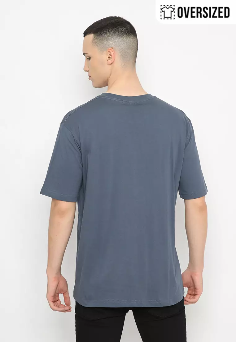 POLICE T-Shirt Cotton Combed Oversized Pria 2079180191