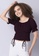 FabAlley purple Wine Ruched Waist Crop Top D06B2AAB45237FGS_1