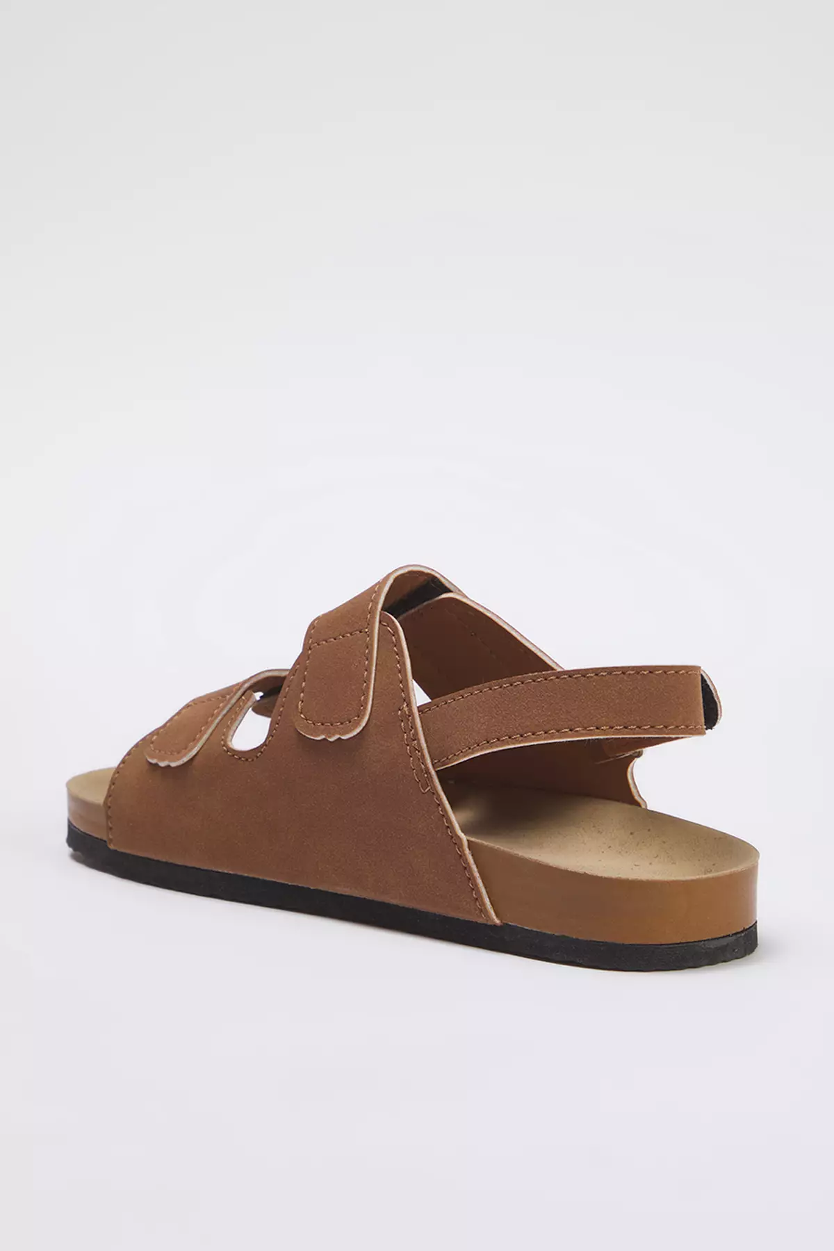 Brown Velcro Strap Big Boys Kids Sandals Takss25Sd00025