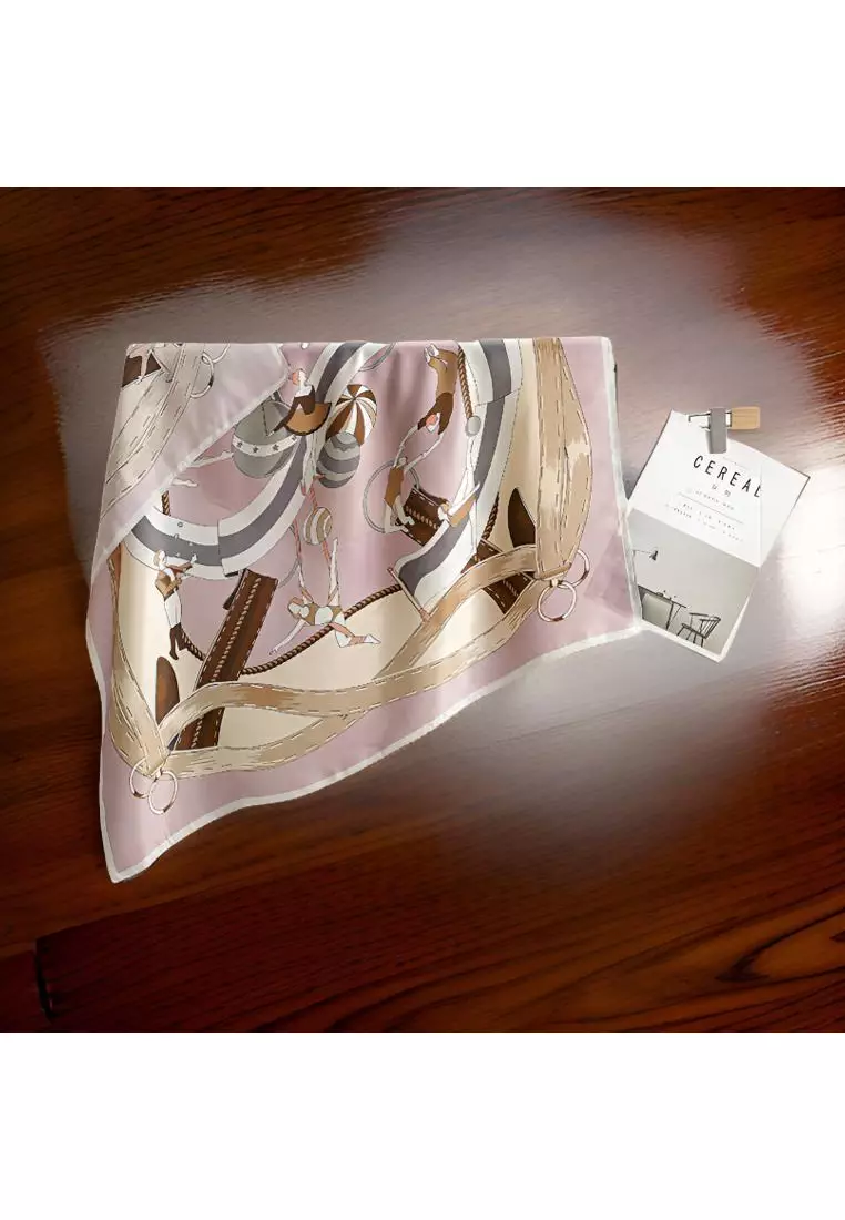 Luxury Silk Ladies' Large Scarf, Sun-Proof Crepe Satin, Premium Souvenir.