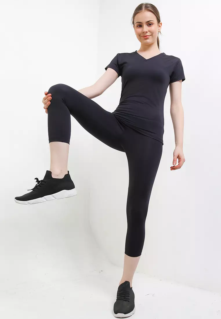 Celana Panjang Legging Olahraga Ladies Sport Long Pants Active Sport Olahraga Senam Yoga Pilates Gym Ketat Spandex