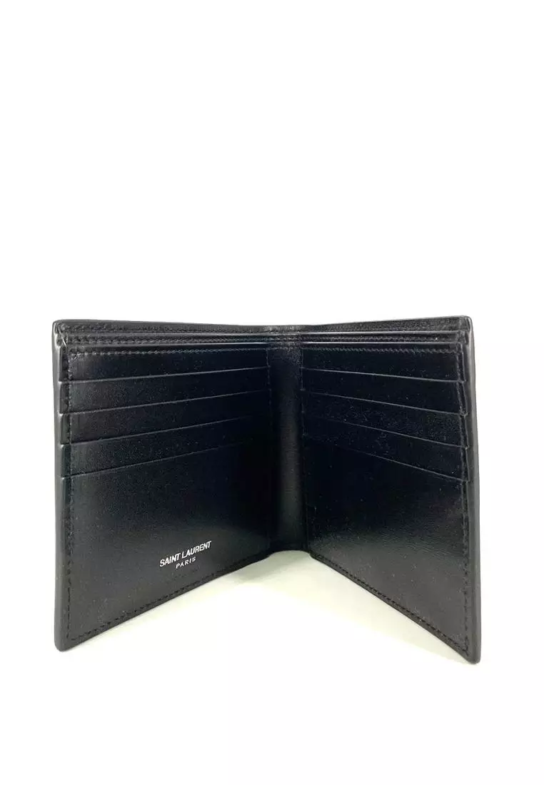 Saint Laurent Men's Wallet Soft Leather Card Black
