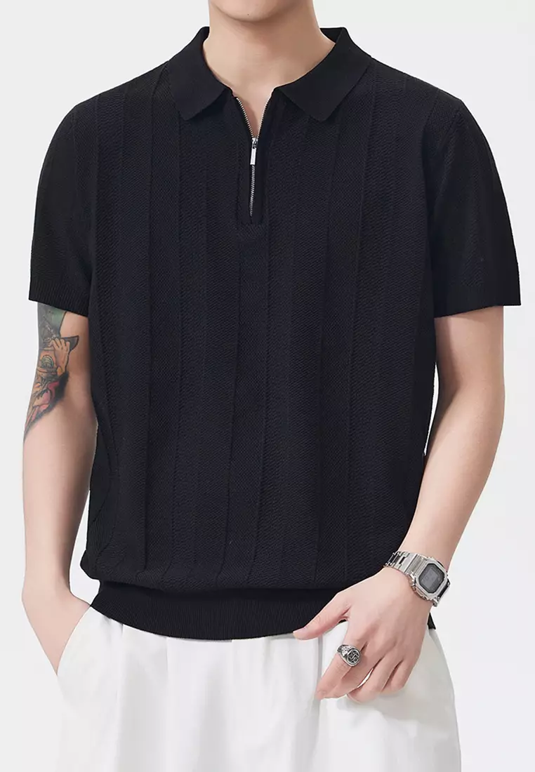Buy Twenty Eight Shoes Half-zip Jacquard Polo Shirt AY-D6232 2026