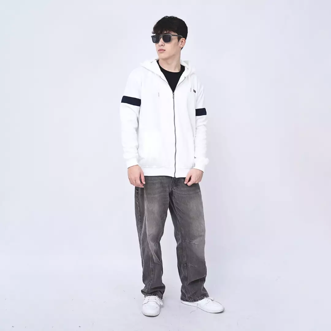 Ryusei Jacket Pria Loyalty CMB White