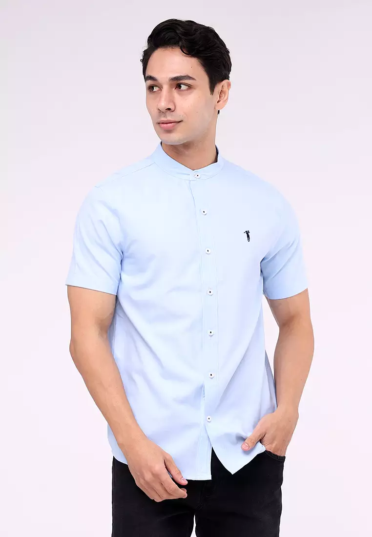 Buy Bossini Men Woven Oxford Polo Short Sleeves 2024 Online