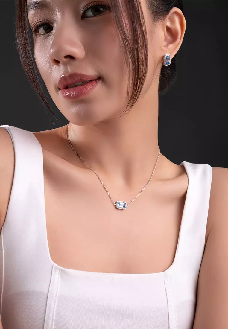 Glow Aquamarine Necklace 019