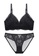 W.Excellence black Premium Black Lace Lingerie Set (Bra and Underwear) 6A4FFUSFCF2219GS_1