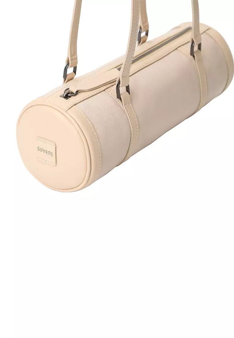 Barrel Baguette Bag - Cream Beige