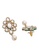 estele gold Estele Gold Plated Flower Pearl Drop Earrings for Women 02D32ACA52389FGS_3