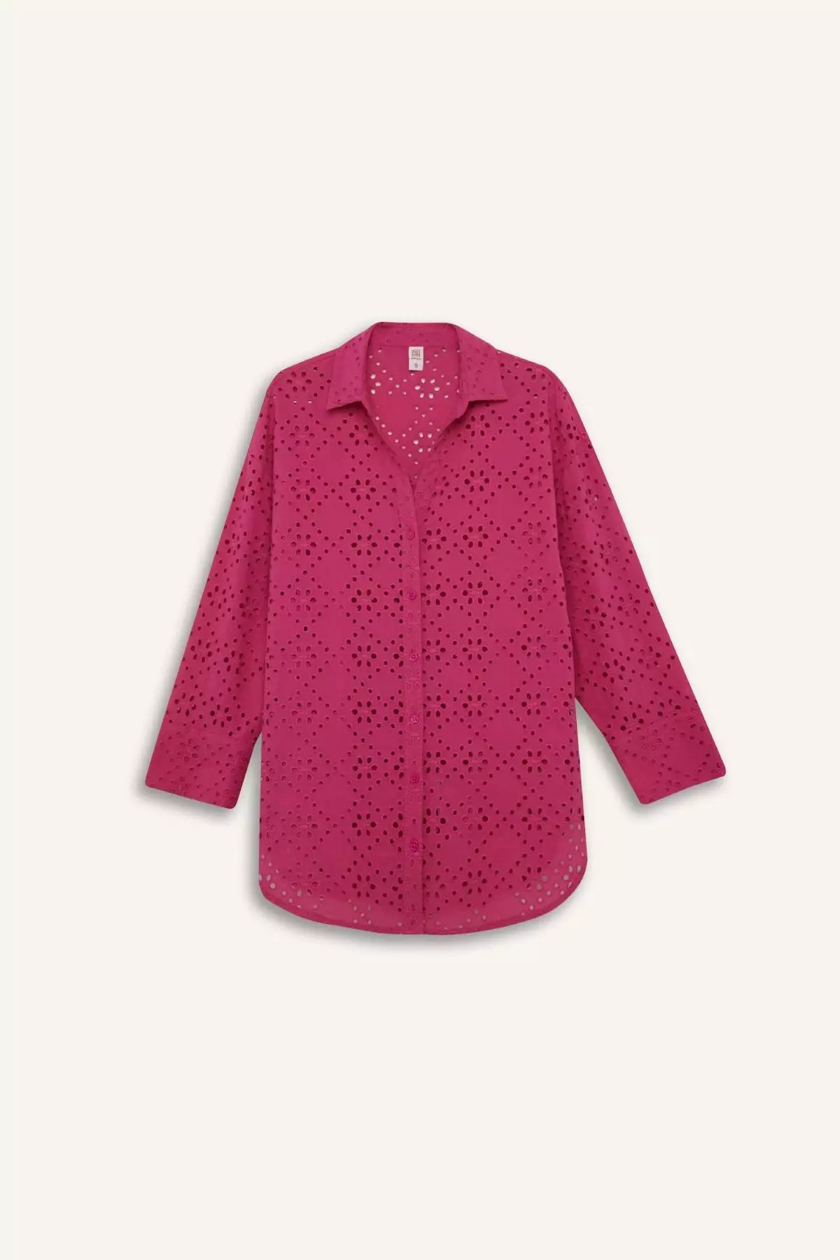 Regular Fit Cotton Brode Beach Shirt-Fall in Love C0506Ax25Sm