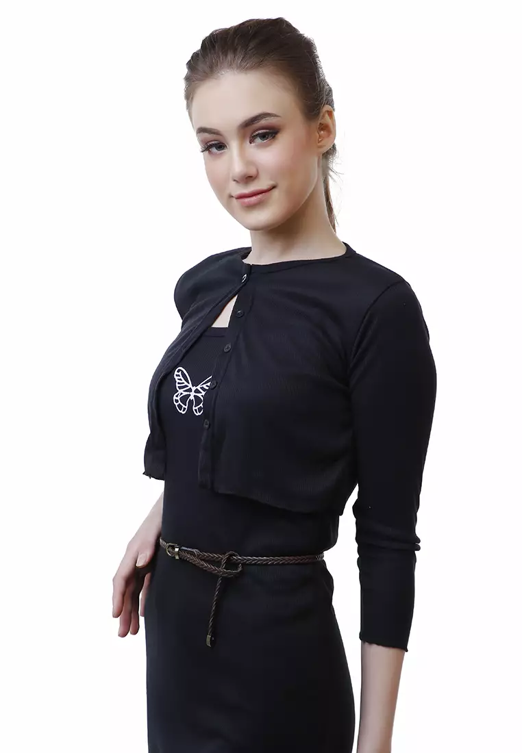 Imani Aksesoris Fashion Wanita Ikat Pinggang Model Kepang Casual Belt Slim Design Material Leather ORIGINAL - Brown