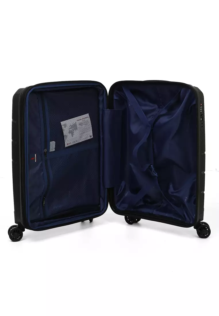 Carlton Koper Size 20inch Classic Design Suitcase Unisex TSA Lock Material Polypropylene ORIGINAL - Black