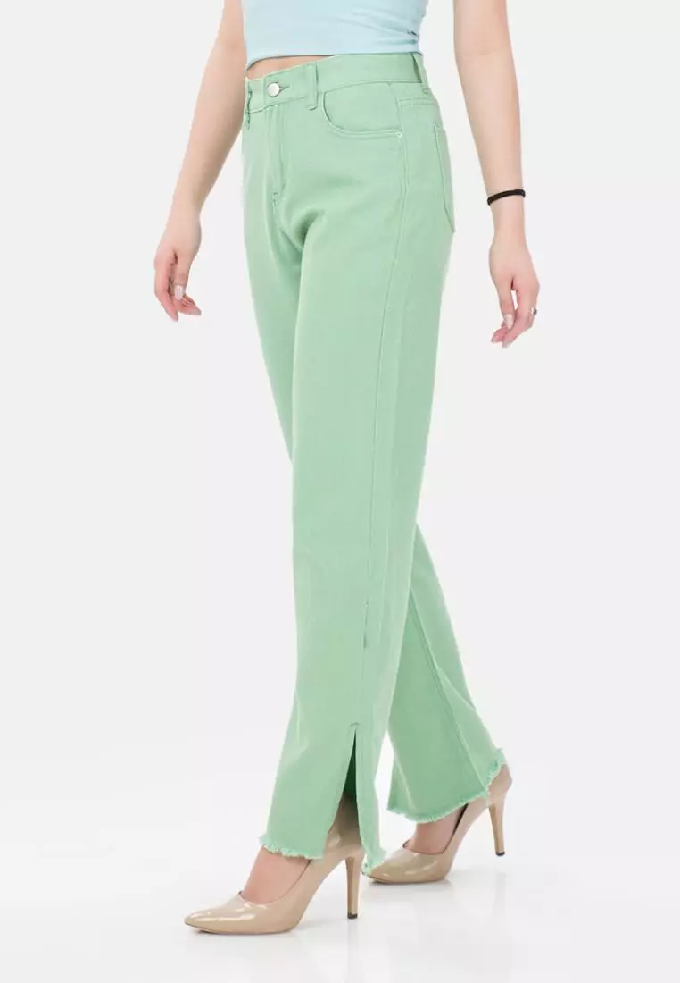 Straigh Slit Jeans Unfinished