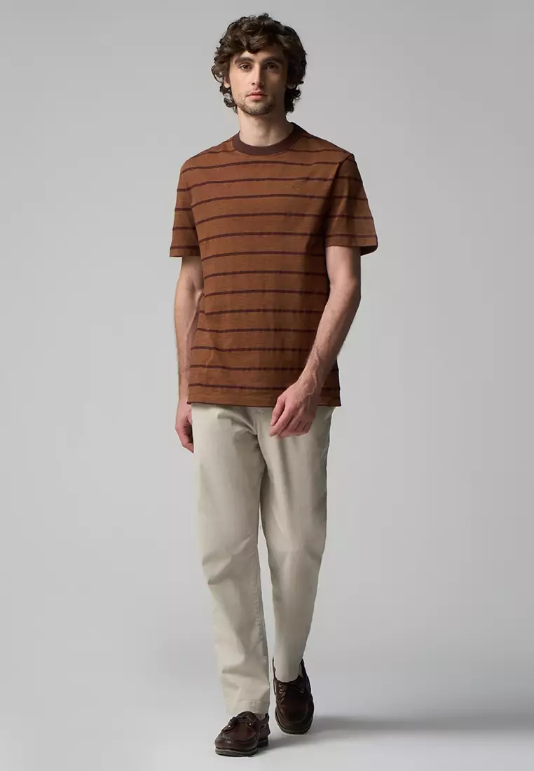 Regular Fit Stripe T-Shirt In Jacquard Knit