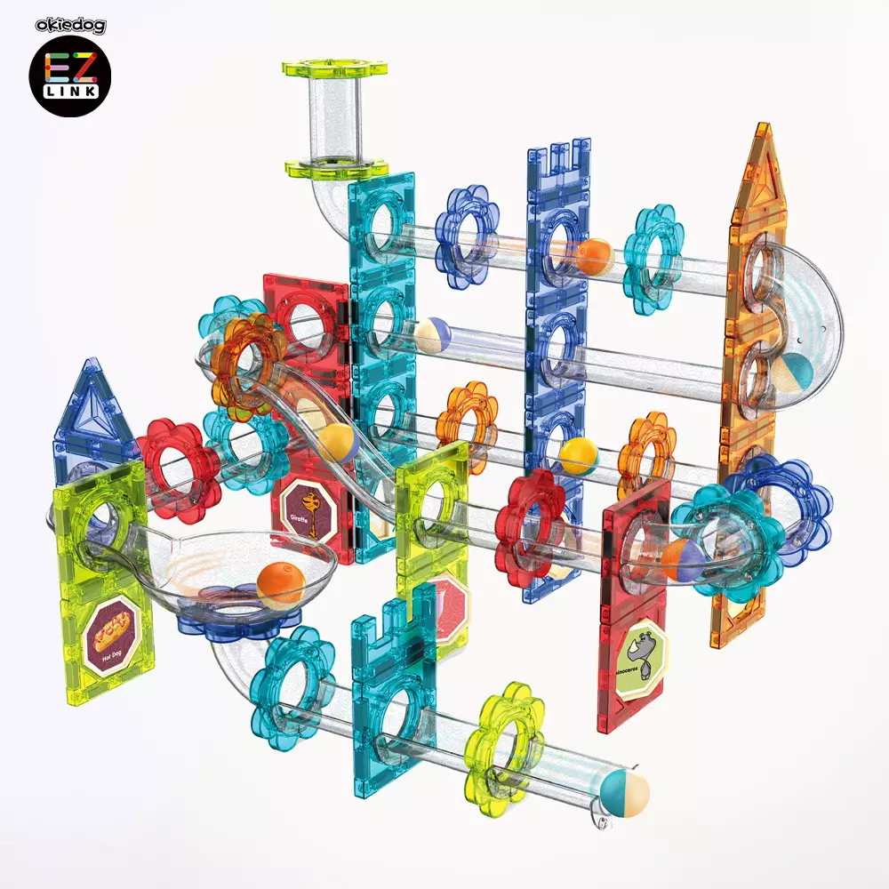 Okiedog EZLINK Magnetic Cloud Series- Mainan Magnet Edukasi - STEM - 113pcs