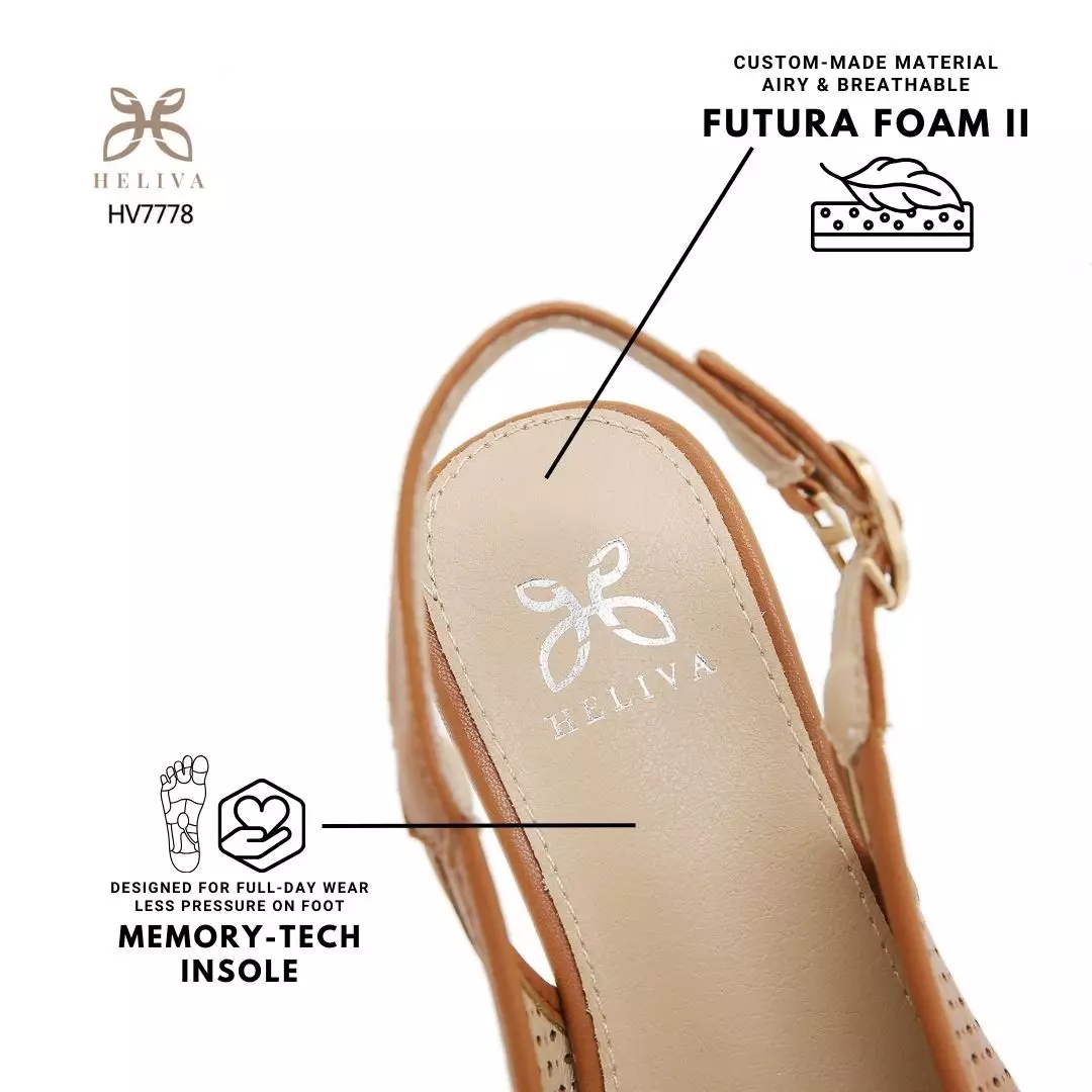 HELIVA REVINA – Laser Cut Slingback Heels HV7778