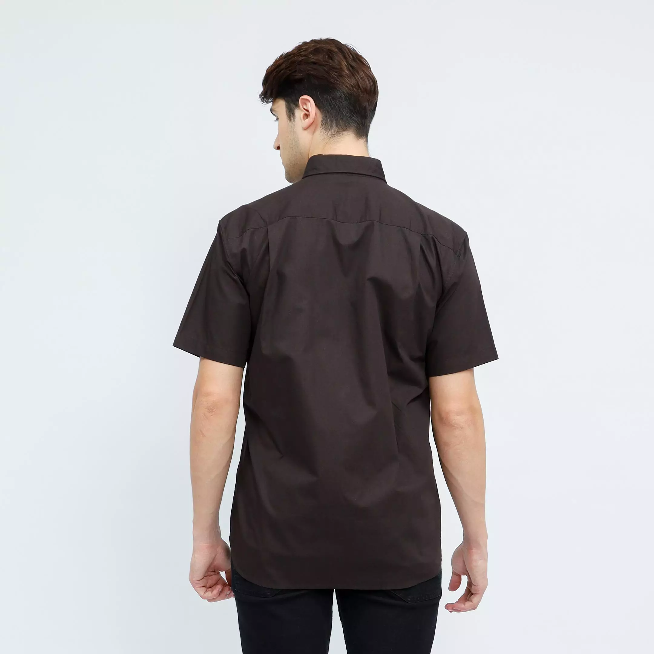 Worn Cortans Kemeja Pendek Brown