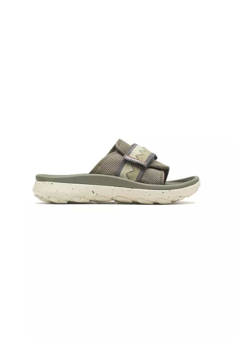 Discount on Merrell  shoes - SKU: Hut Ultra Slide - Olive Mens Sandals Water
