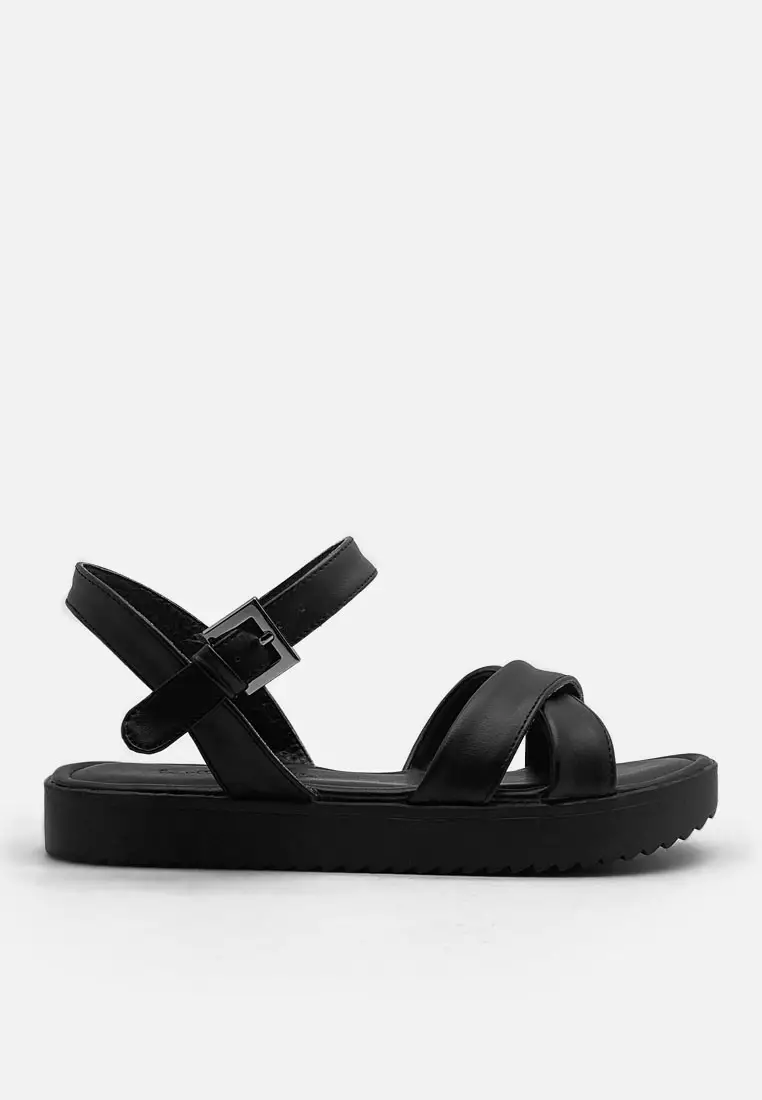 Chloe Double Strap Sandal Platform Wanita