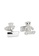 Crudo Leather Craft silver Portare Amore Teddy Bear Cufflinks- White Gold BDCDDACB32E256GS_3