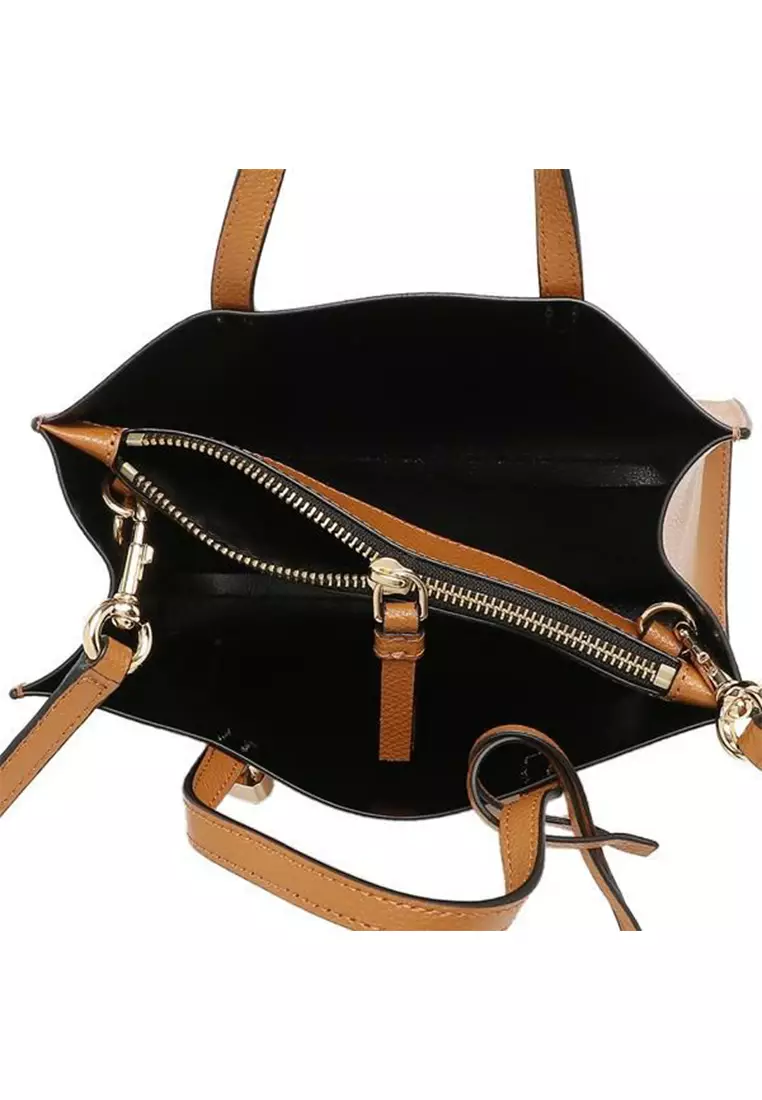 Mini Grind Coated Leather Tote Smoked Almond M0015685