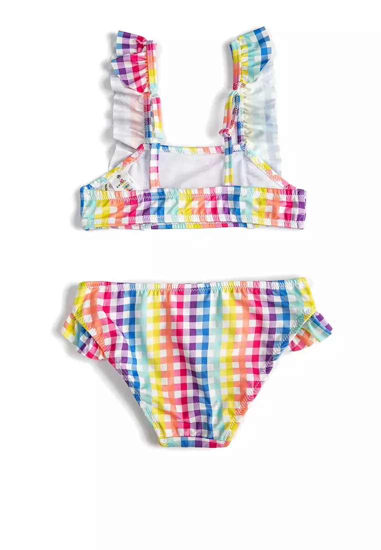 Rainbow Gingham 2 piece Swimsuit