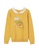 A-IN GIRLS yellow Fashion Embroidered Hooded Sweater 92140AAA5BD0BDGS_4