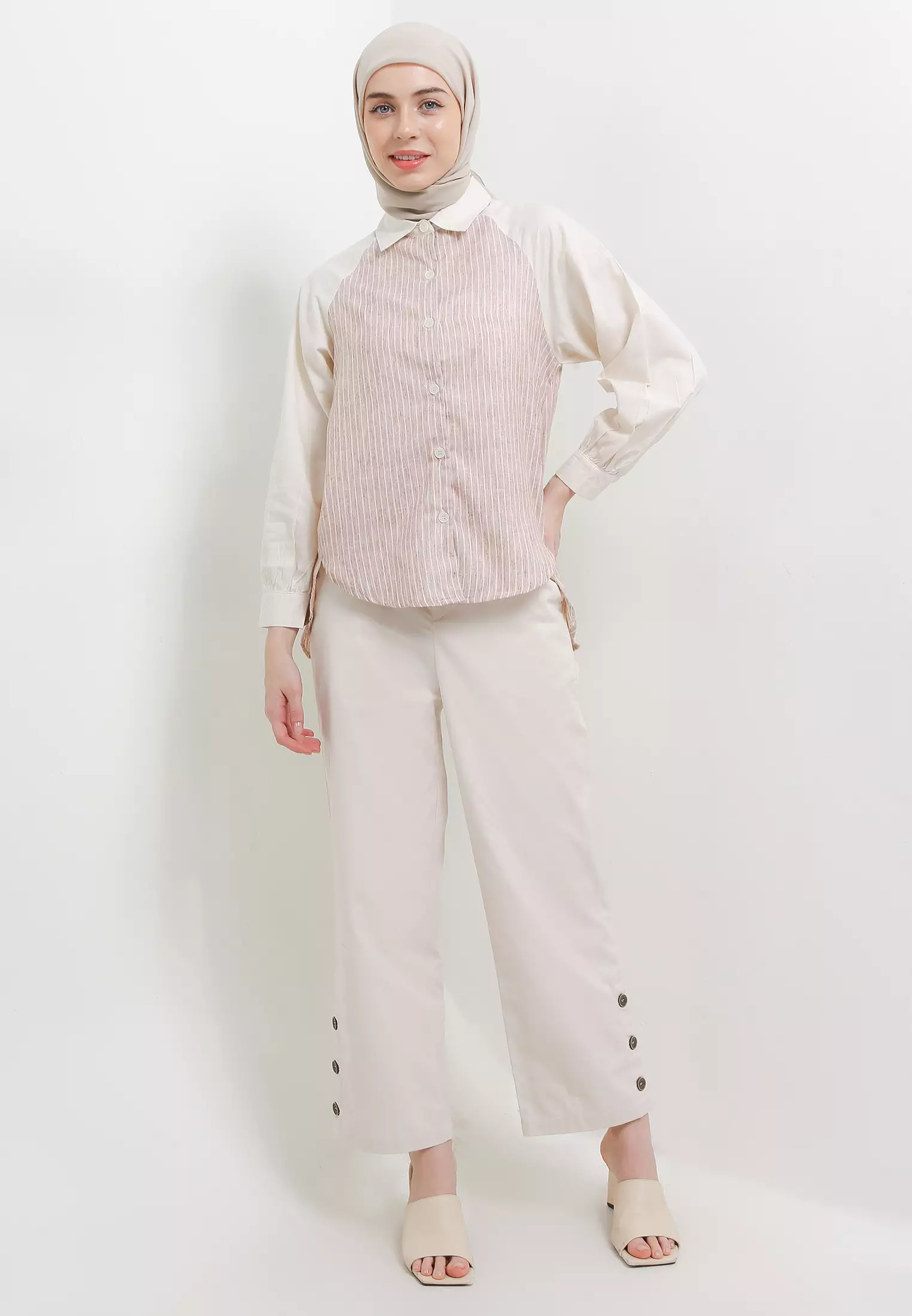 MFMW Azucena Atasan Blouse Brown Motif Salur