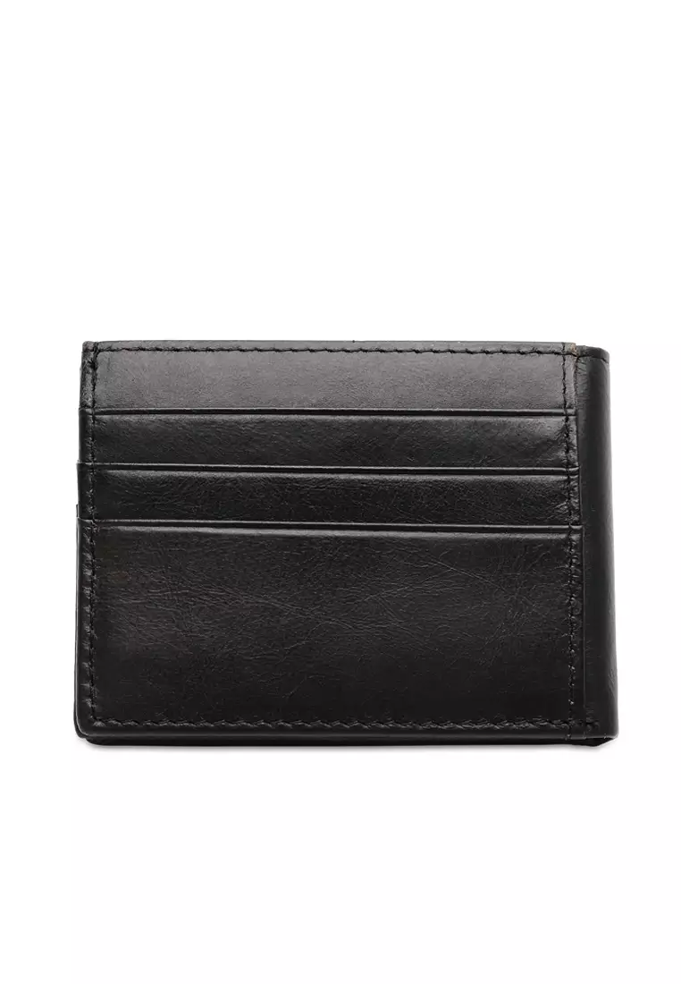Gift Set - Leather RFID Wallet + 35mm Automatic Buckle Belt (禮盒 - 皮具錢包 + 腰帶) - 黑色