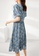 OUNIXUE blue Temperament Square Neck Lantern Sleeve Floral Chiffon Dress 40E82AA4388BB0GS_2