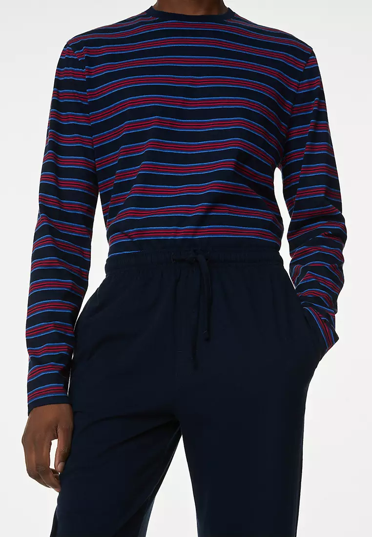 Pure Cotton Striped Pyjama Set