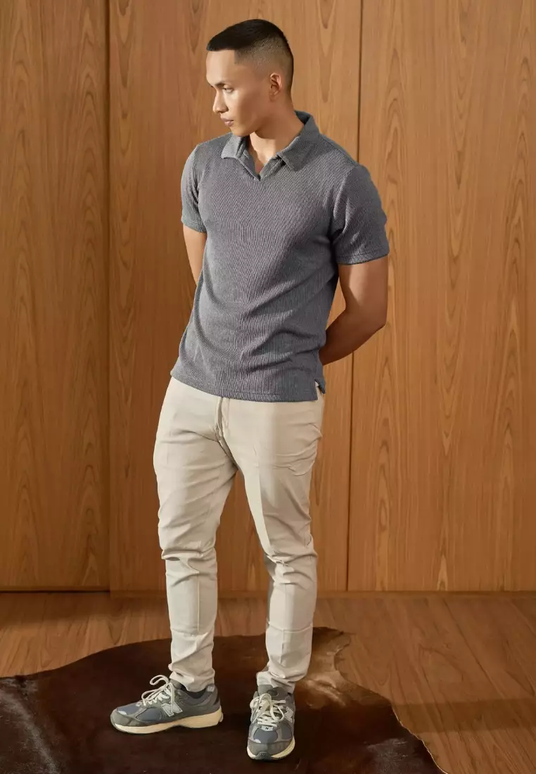 Kale VICO Black / Polo Shirt Pria / Atasan Kaos Polo Rajut Pria