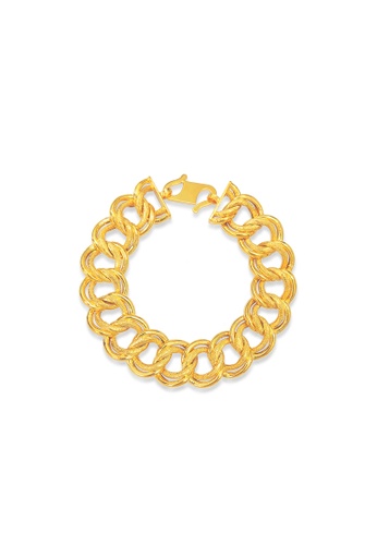 MJ Jewellery MJ Jewellery 375/9K Gold Coco Hollow Bracelet T026 (1CM ...