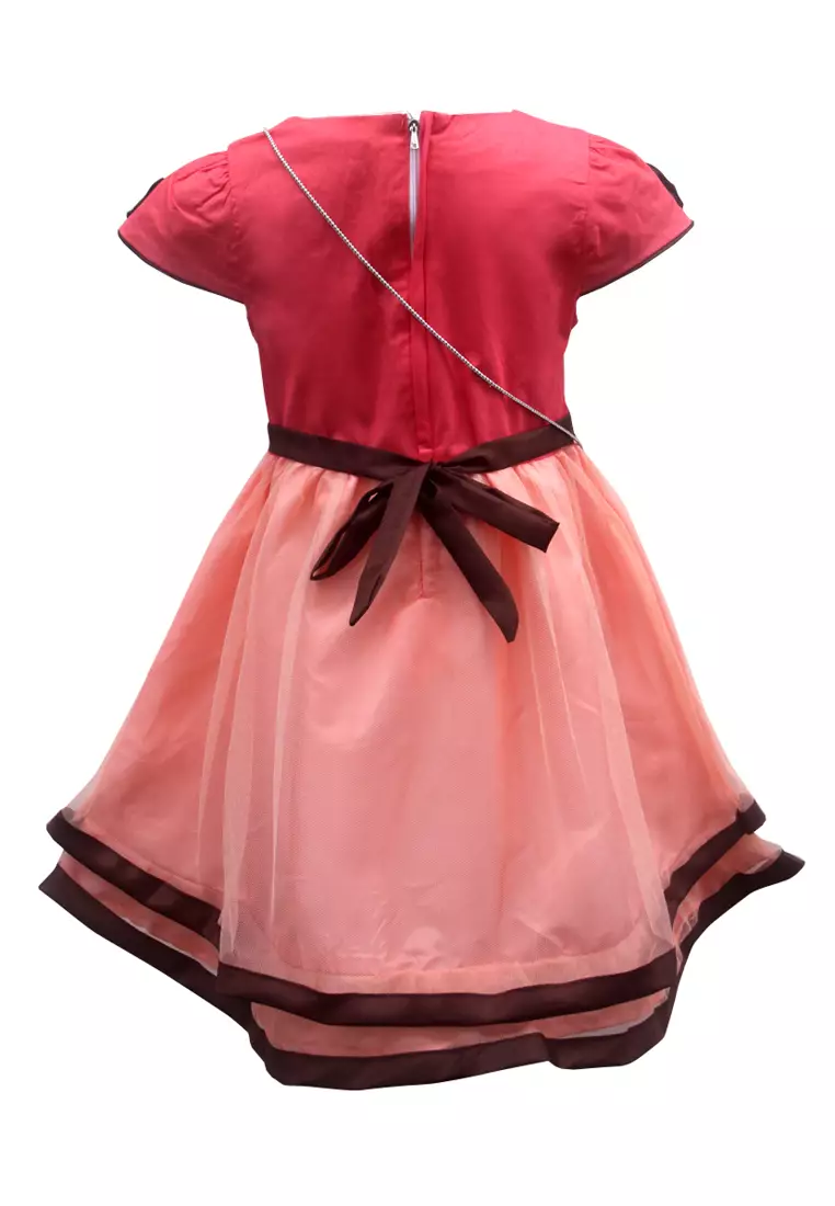 Two Mix Baju anak perempuan / dress Anak fashion GRATIS tas lucu LION usia 1-12 tahun 4120