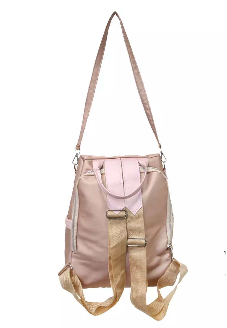 Kaila Tas Ransel Wanita Design Simple Backpack Premium Quality - Choco