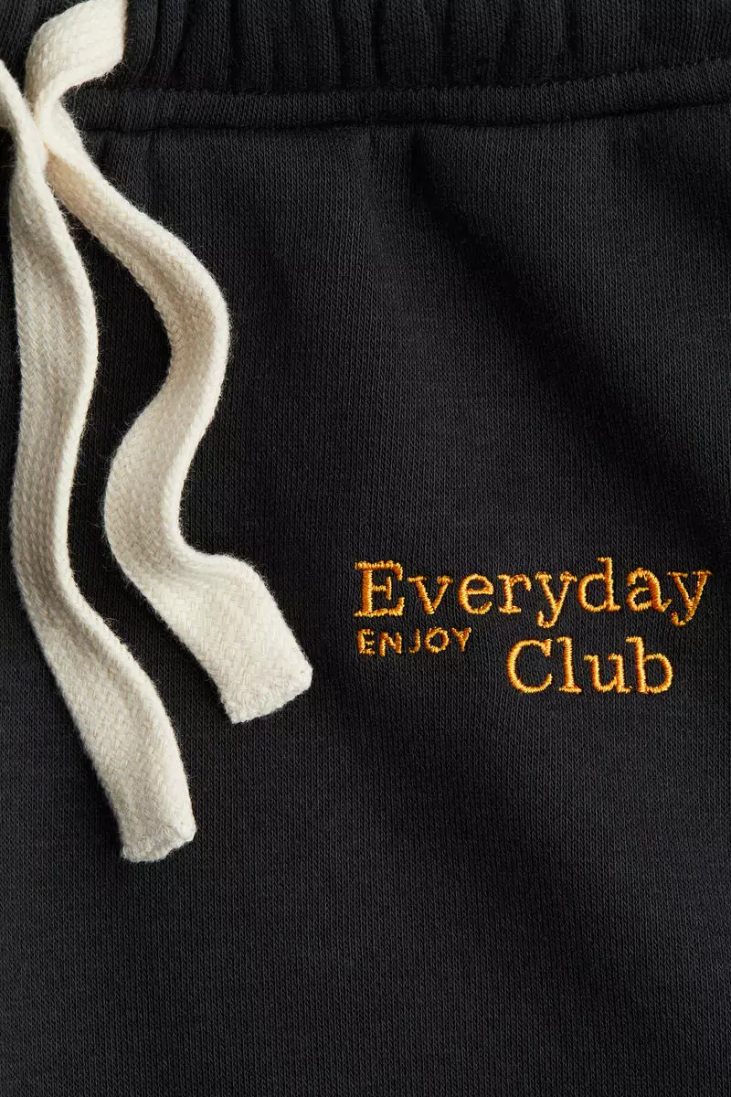 Embroidery-detail joggers
