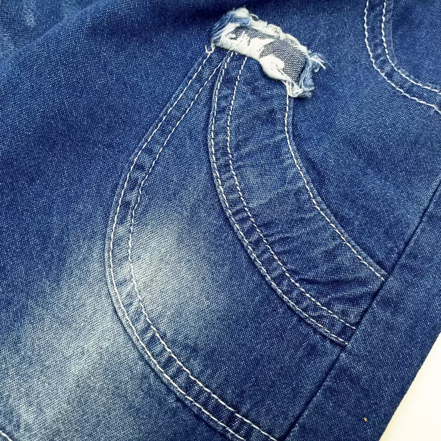 Wakakids Celana Pendek Jeans Anak Laki Laki Usia 6 Bulan Hingga 5 Tahun Kids Denim Short Motif Good Luck J044