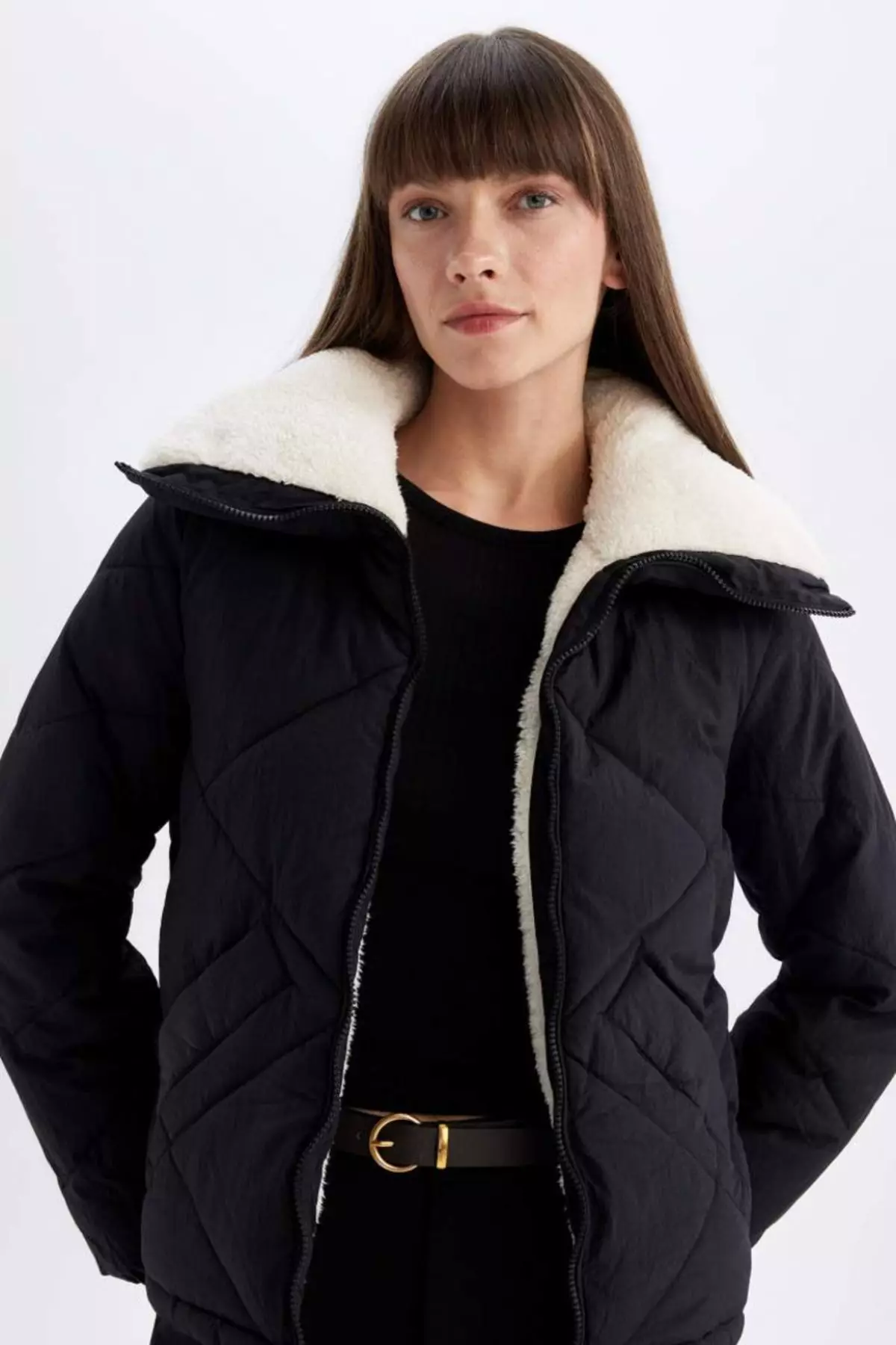 Faux Fur Inside Puffer Jacket