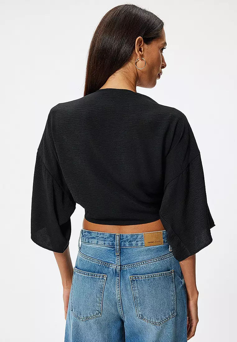 Oversize Crop Kimono Top