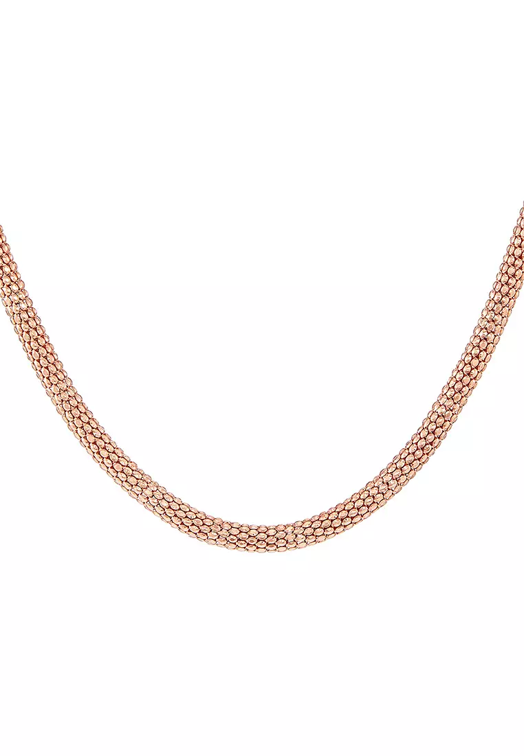 HABIB 925 Silver Rose Gold Necklace 036 CORB36FLD(N)-RG