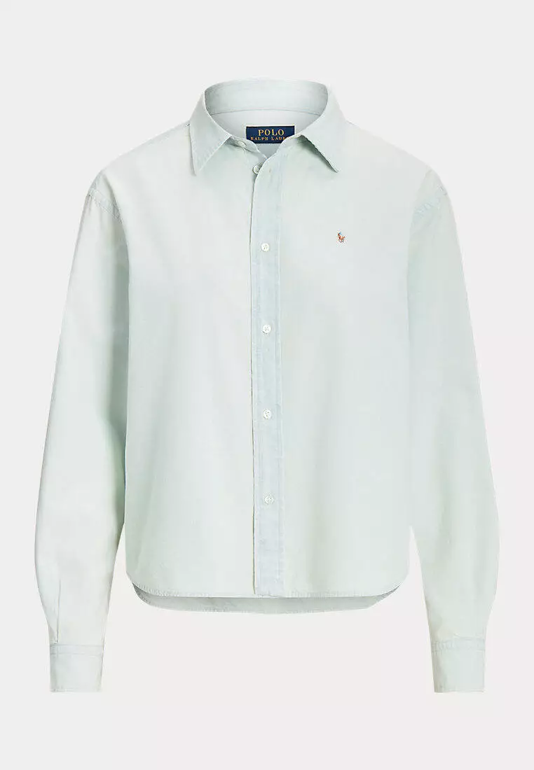 Polo Ralph Lauren Women Cropped Boxy Chambray Shirt