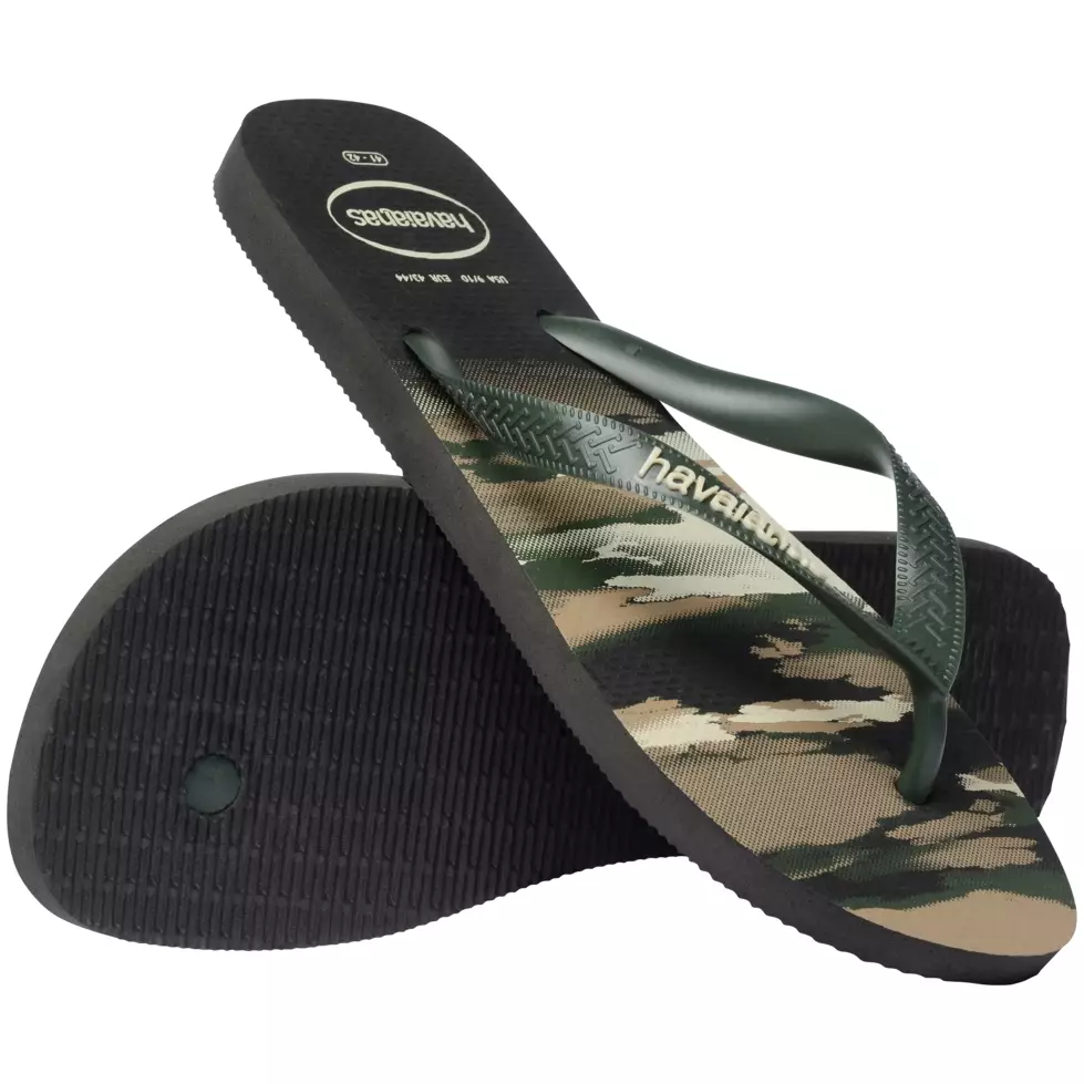 Havaianas Top Camu Black/Green Olive - Sandal Pria