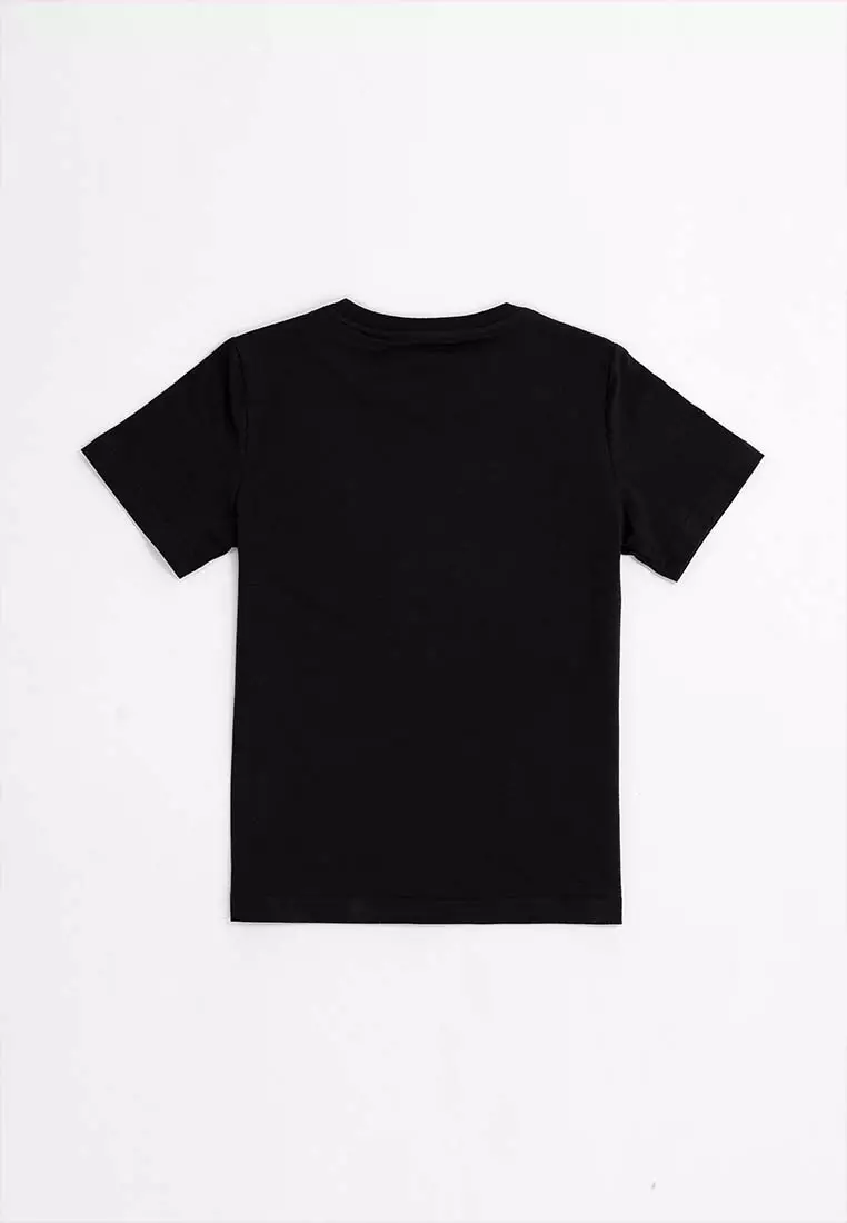 Forest Kids Unisex Premium Soft-Touch Cotton Regular Fit Round Neck Tshirt - Baju T Shirt Budak - FK82001 - 01Black