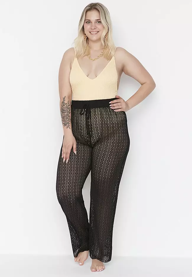 Plus size clearance mesh beach pants