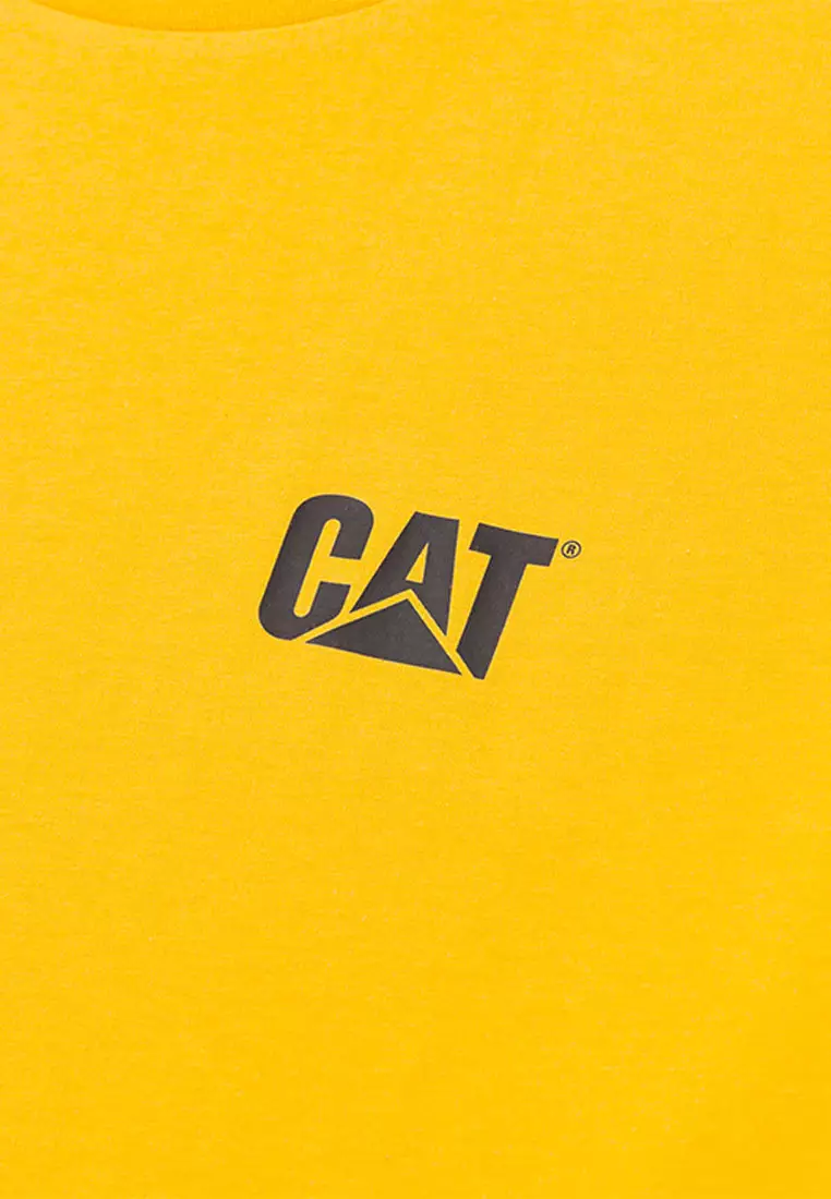 Men's CAT Small Logo Tee - Yellow-Black (4010791-12913) | Apparels