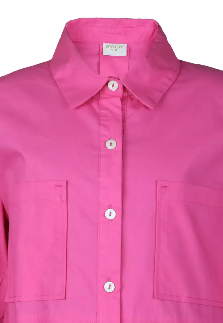 Pito Dito Girl Glints Dress Pendek Anak Pink - Size 14