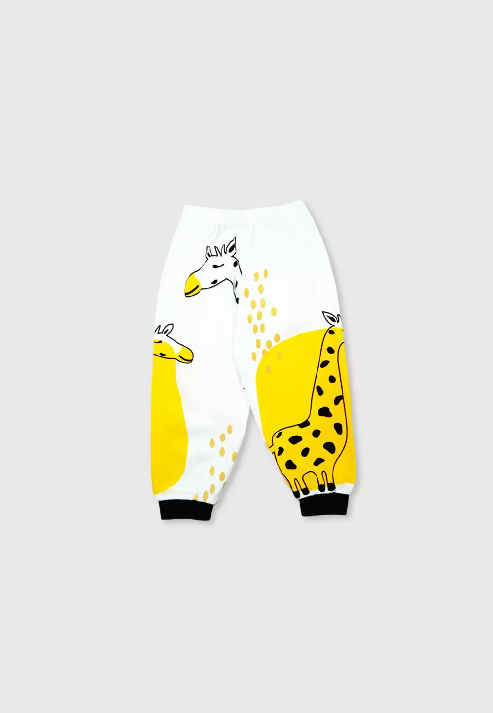 Wakakids Piyama Anak Setelan Baju Tidur Lengan Panjang Unisex Motif Giraffe 4091 Hitam