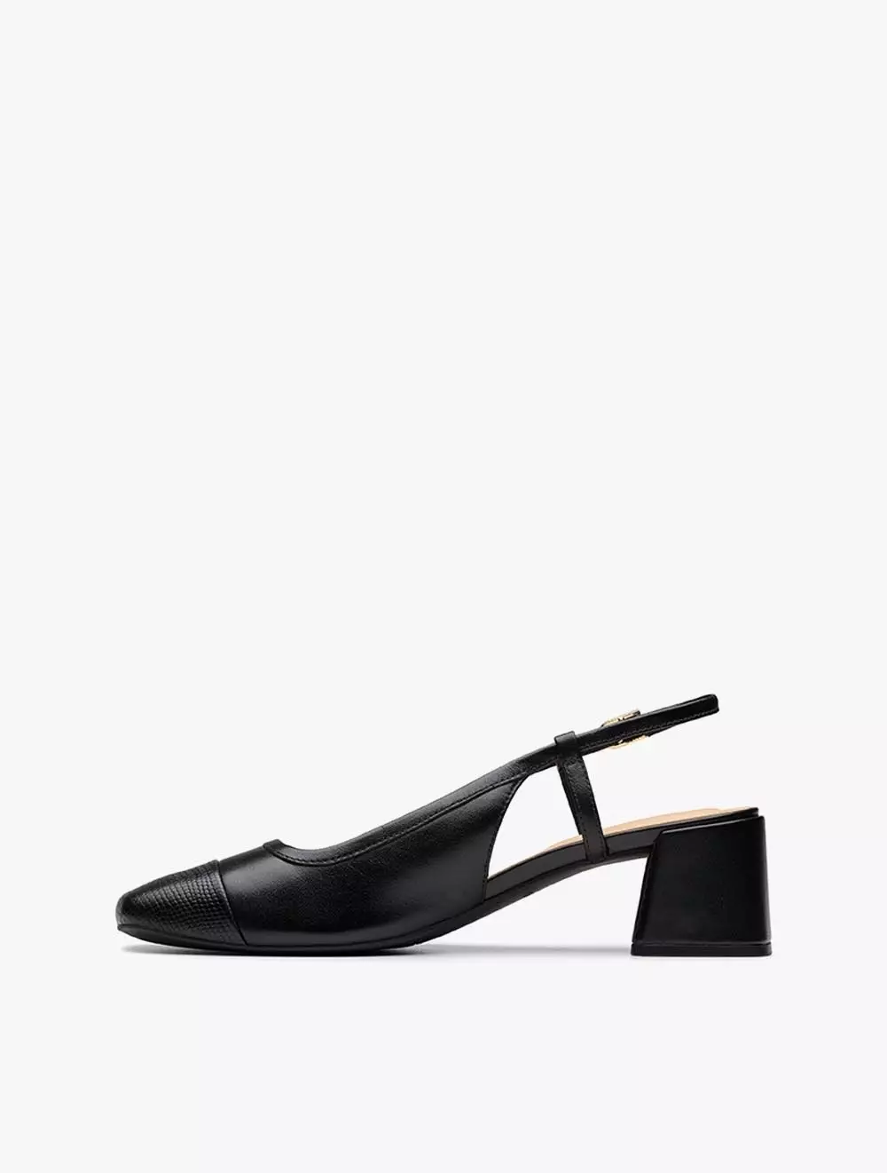 Clarks Nyta45 Sling Black Combi Lea