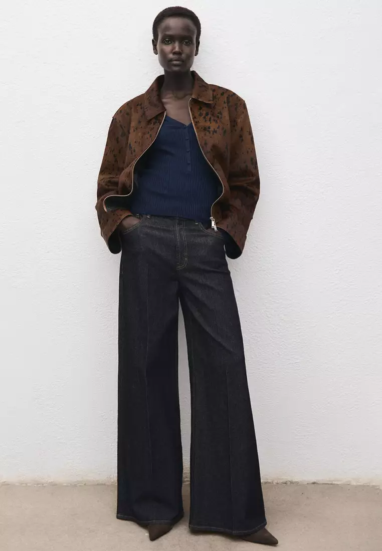 V-Neck Ribbed Knit Sweater