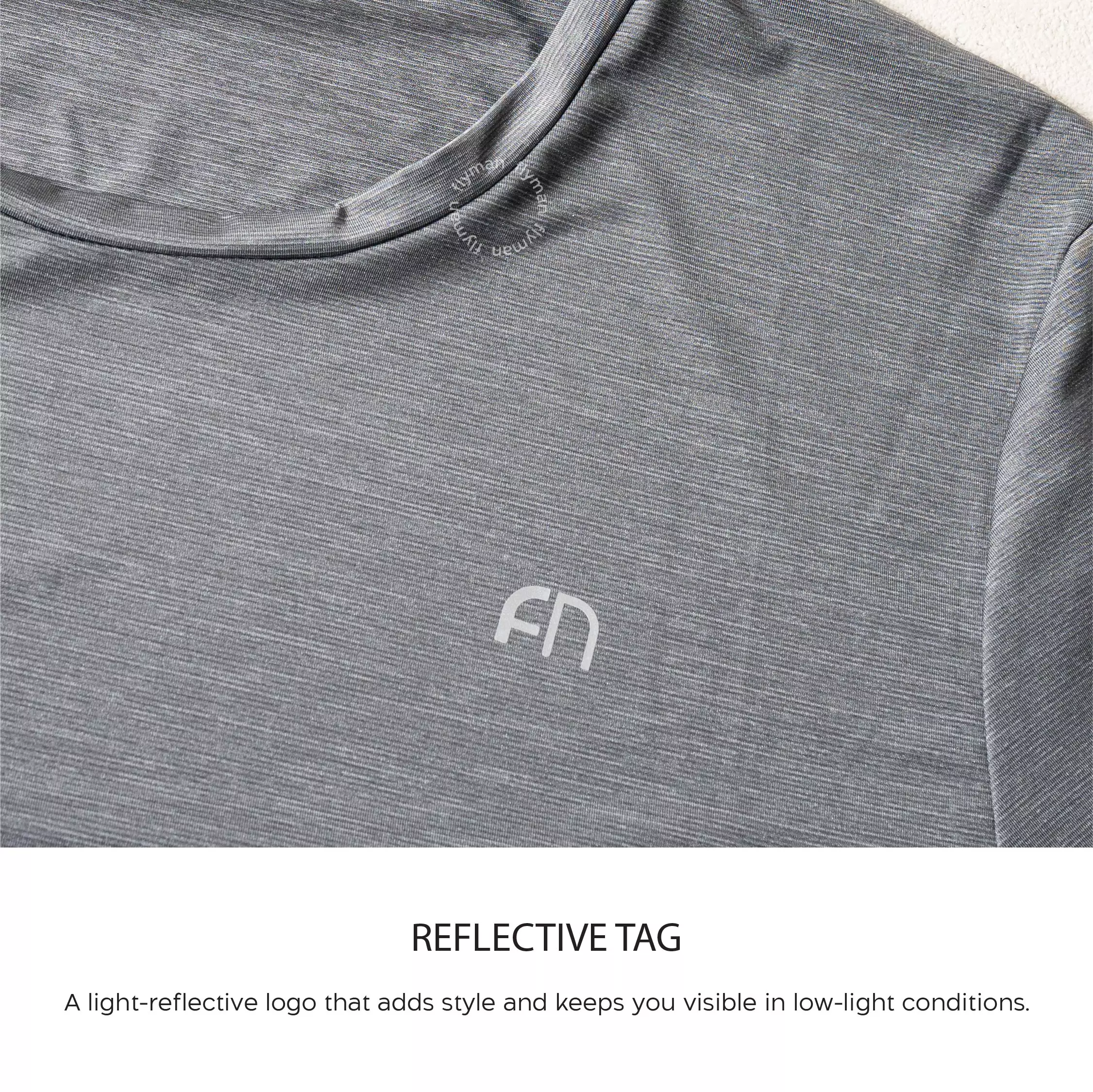 Flyman Ice Silk Active Shirt 1 Pcs FMAS 3558 - Ash